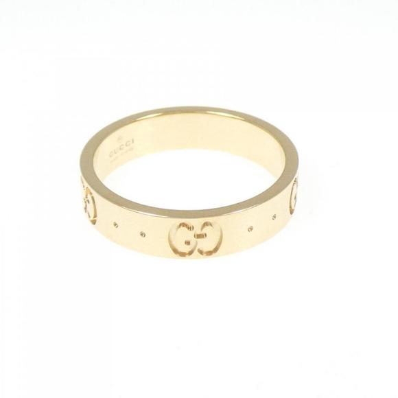 GUCCI Icon Ring US Size 4.75 Sterling Silver Band Logo Engraved Authentic - Picture 2 of 4